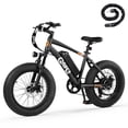 thumbnail image 1 of Qlife Racer Fat Tire Electric Bike For Adults, Max 28MPH Mountain Ebike with 500W Motor, 20x4.0"Tire Step Over E-MTB,48V 10.4Ah Removable Battery with Free Lock,Black, 1 of 7