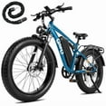 thumbnail image 1 of Qlife Racer Plus Electric Bike for Adults Peak 749W Motor Up to 19.8MPH, 4.0 Fat Tire Electric Mountain Bicycle with 48V 15.6AH Battery, 7 Speed Full Suspension Ebike(White), 1 of 5