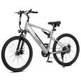 thumbnail image 1 of Qlife Cityone SO Electric Bike for Adults 26" Ebike,Full Suspension Peak 1200W Motor Ebikes with 21 Speed Carbon Steel Mountain Bicycle Silver, 1 of 6