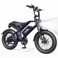 thumbnail image 1 of Qlife Spark Plus Electric Dirt Bike for Adults, 1000W Motor 52V 20AH, 28 MPH, 20" Fat Tire Electric Motorcycle with Full Suspension, 7 speed Electric Mountain Bike (Blue), 1 of 5