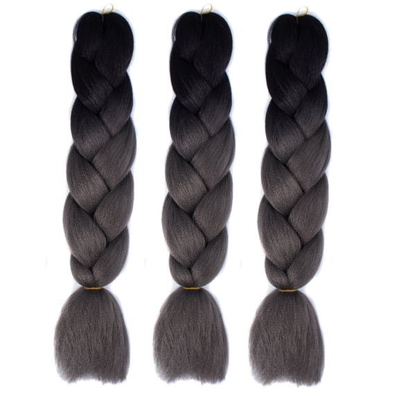 Qliuoazw 1PC Fashion Womens Gradient Long Braid Wavy Party Wigs L
