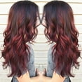 thumbnail image 1 of Qliuoazw 70CM Sexy Gradient Red Party Wigs Long Curly Hair Mixed Colors Synthetic Wig, 1 of 4