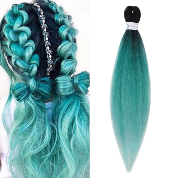 Qliuoazw A Gradient Color Hair Pre-stretched Crocheted Hair Filament 26 Inches