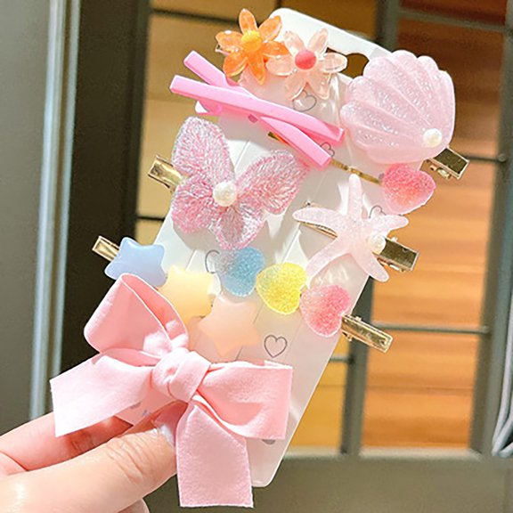 Qliuoazw Children's Hair Clips Princess Hair Accessories Baby Broken Hair Bangs Headdres