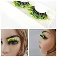 thumbnail image 1 of Qliuoazw Color Fluorescent False Eyelashes Natural Nude Makeup Stage Makeup Glitter Sequins Drill Thick Exaggerated Eyelashes, 1 of 3