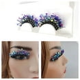 thumbnail image 1 of Qliuoazw Color Fluorescent False Eyelashes Natural Nude Makeup Stage Makeup Glitter Sequins Drill Thick Exaggerated Eyelashes, 1 of 2