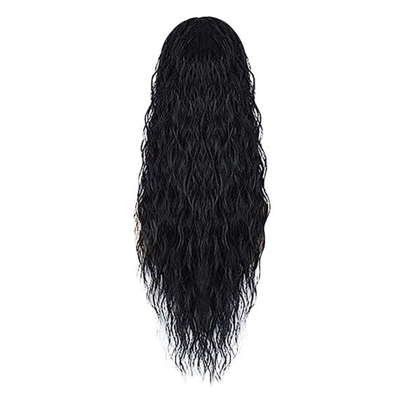 Qliuoazw Drawstring Ponytail Water Wig Ponytail Elastic Mesh Wig Braid Natural And Realistic, Beautiful Water Pattern Ponytail Wig