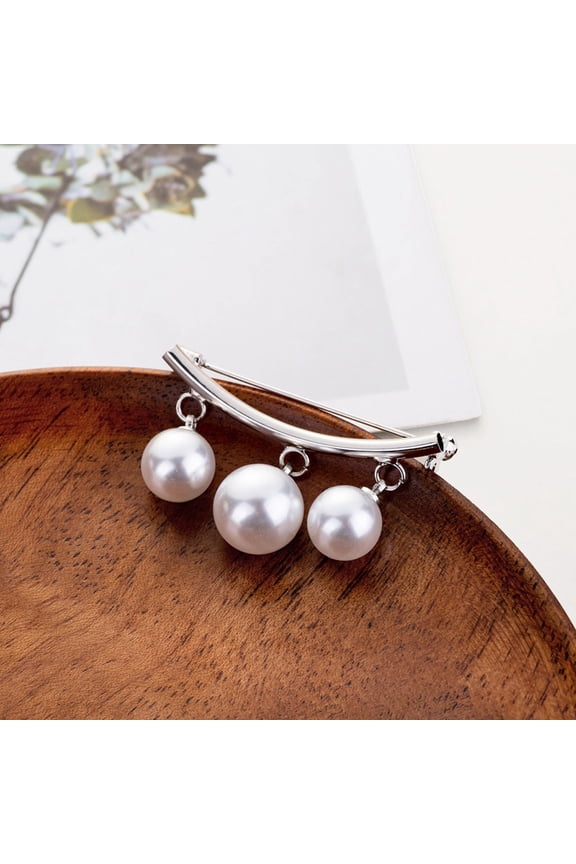 Fashion Pearl Brooch Pin Collar Decor Corsage Jewelry Women Gift