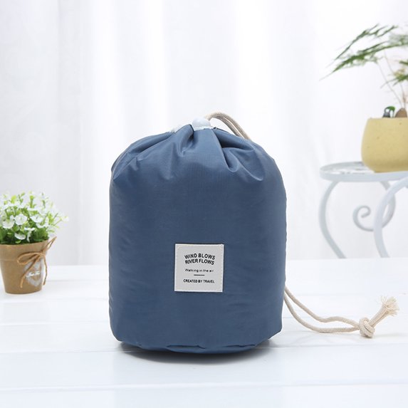Qliuoazw Fashion Style Large Capacity Drawstring Nylon Storage Bag Cosmetic Bag