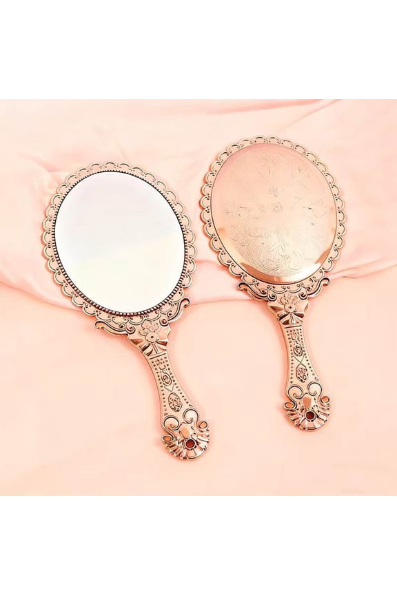 Highdefinition Floats Glass Lens Portable Classic Patterned Makeup Mirror