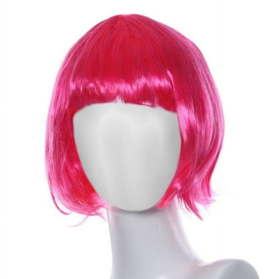 Qliuoazw Masquerade Small Roll Short Straight Hair Wig