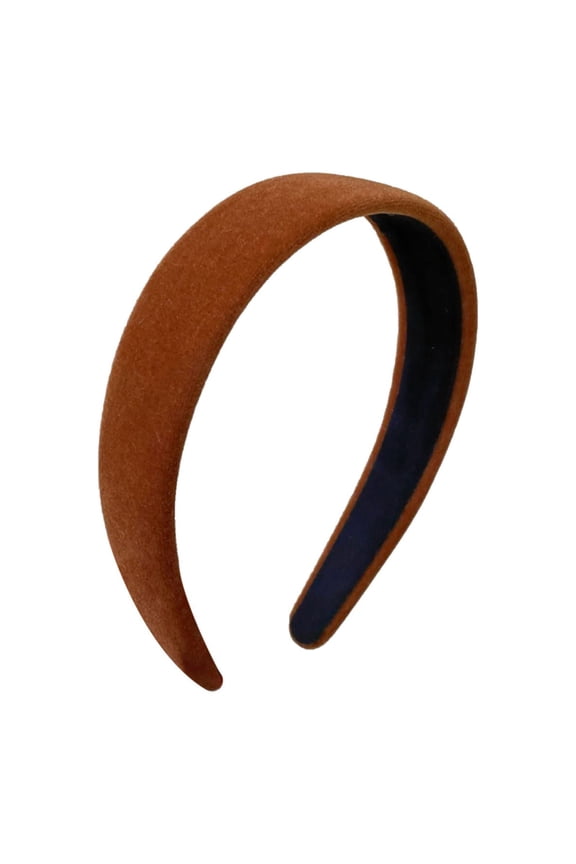 Temperament Velvet Solid Color Wide-brimmed Headband Press Hairpin Headband