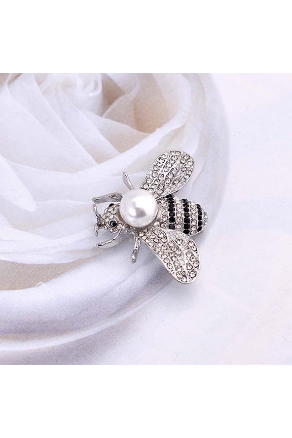 Women Fashion Delicate Little Bee Brooches Crystal Pin Brooch Gifts