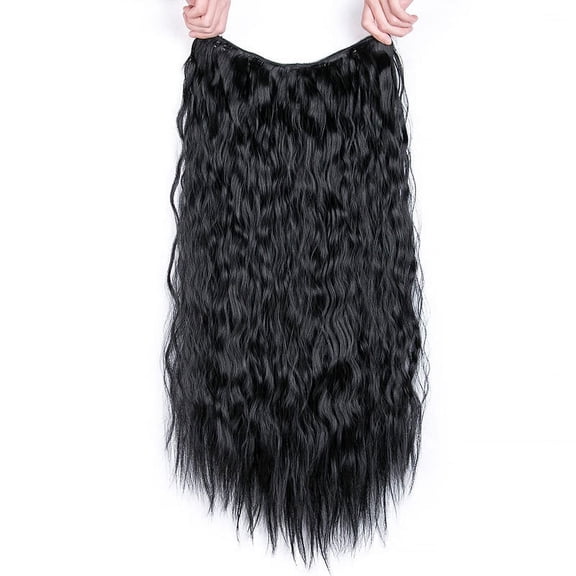Qliuoazw -shaped Large Corn Perm Wig Wig Women's Piece Water Hair Extension Shaped Long Curly Hair Piece