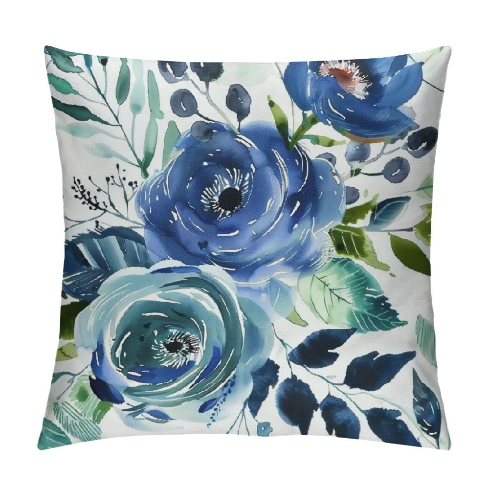 Qlloopoed Floral Throw Pillow Covers Decorative Pillow Covers Flowers