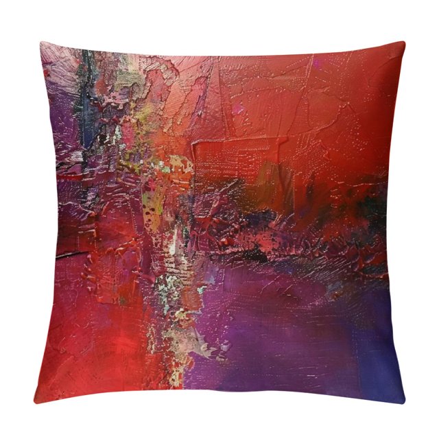 Qlloopoed Red Black Blue Decorative Pillow Covers , Black and Red