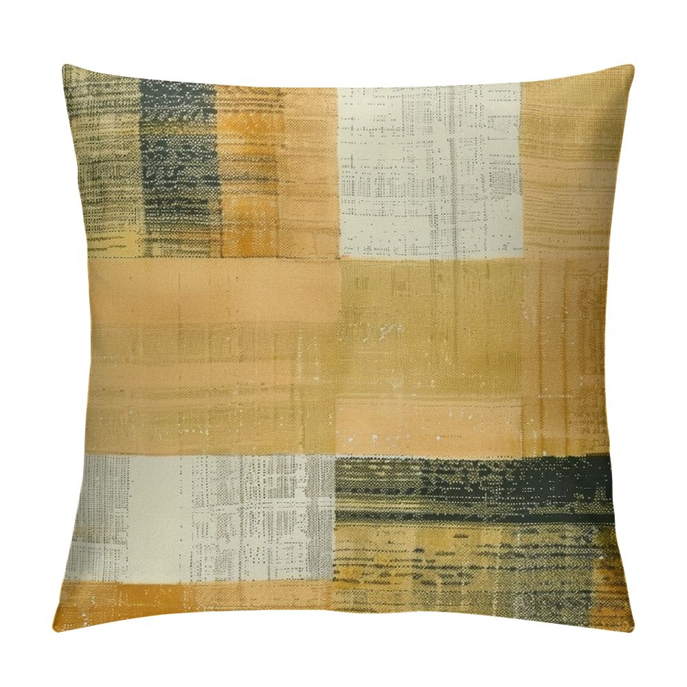 Qlloopoed Throw Pillow Covers Yellow Pillow Covers Oil Painting Cushion