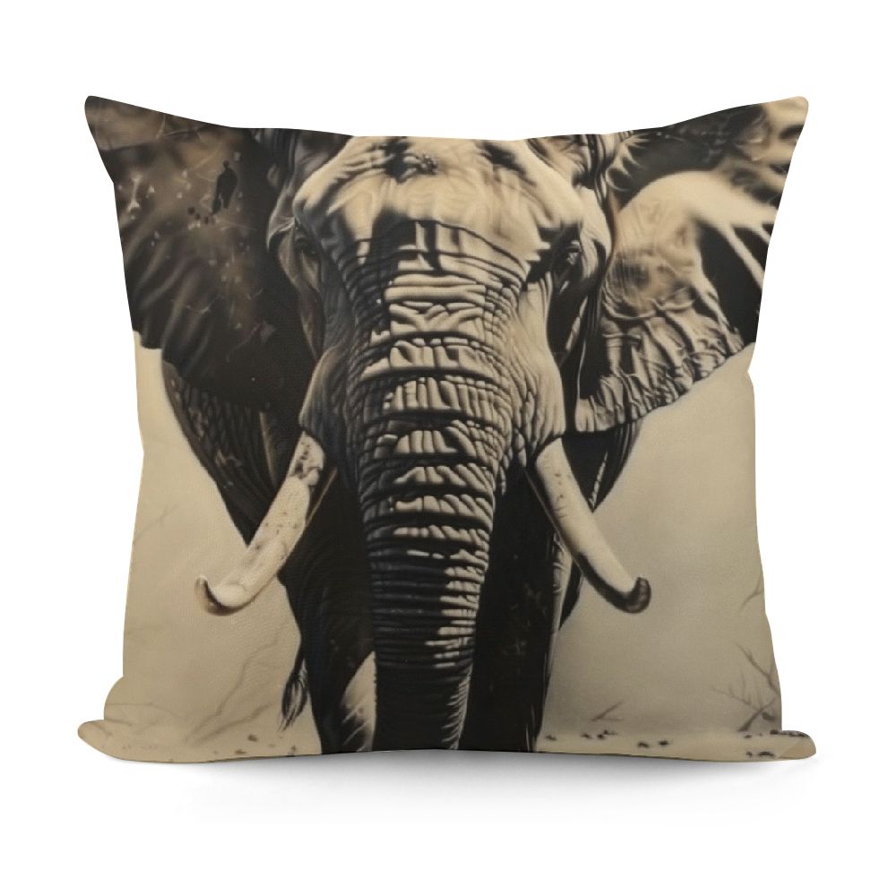 Qlo0ole Decorative Throw Pillow Covers Elephant painting Print Throw