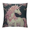 Qlo0ole Pillow Cases Cute Animal Horn Pink Flowers Style Throw Pillow