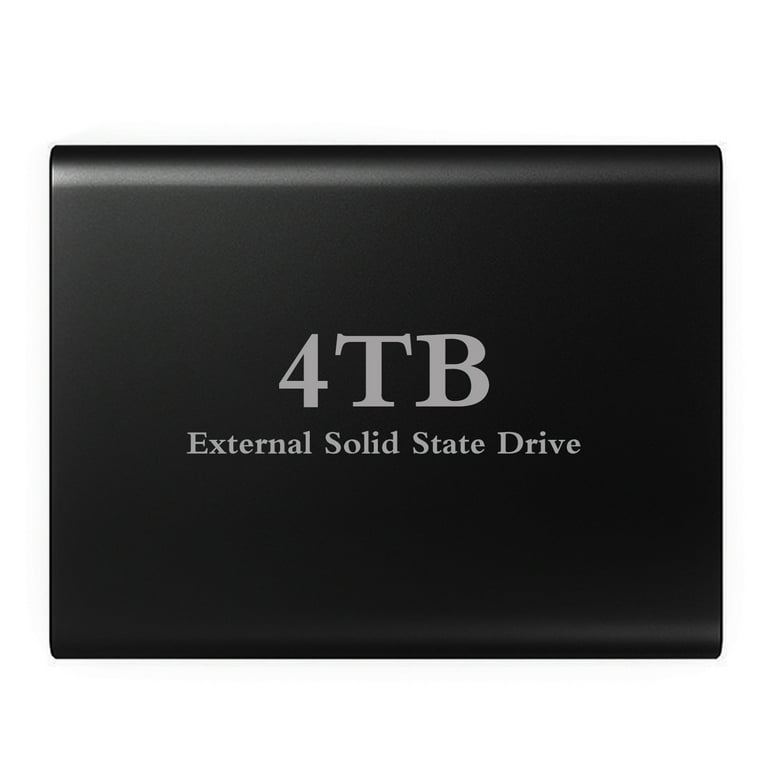 NAIAI USB 3.0 Portable External Hard Drive, 4TB, Black, Aluminum