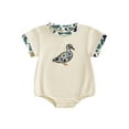 thumbnail image 1 of Qmyliery Baby Girls Rompers Camouflage Duck Embroidery Round Neck Short Sleeve Infant Bodysuits Jumpsuits 3 6 12 18 Months, 1 of 8