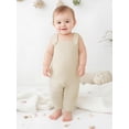 thumbnail image 1 of Qmyliery Baby Knit Jumpsuits Sleeveless Square Neck Solid Color Rompers Overalls Newborn Outfit, 1 of 8