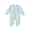 thumbnail image 1 of Qmyliery Newborn Baby Fall Romper Golf Print Long Sleeve Round Neck Zip Jumpsuit for Boys and Girls, 1 of 9