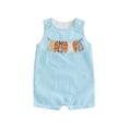 thumbnail image 1 of Qmyliery Toddler Girls Boys Ovrealls Rompers Easter Clothes Rabbit Carrot Embroidered Sleeveless Baby Bodysuits Jumpsuits 6 12 18 24 Months 3 Years, 1 of 9