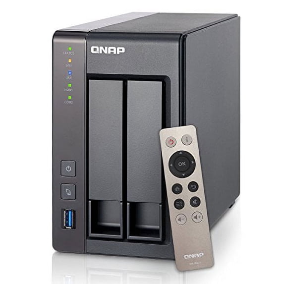 Qnap 2-Bay, 8TB(2x4TB NAS Drive) Intel 2.0GHz Quad-Core CPU (TS-251+-8G-24R-US)