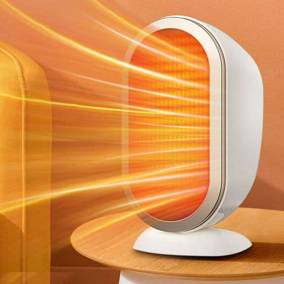 Qnjujn 1200W Portable Desktop Space Heater, Compact Electric Room Heater for Office or Dorm, Instant Wide-Angle Heating, Adjustable Temperature Settings, Energy Efficient Quiet Winter Warmer