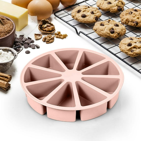 Qnjujn 9-inch Triangular Cheesecake Pan, Multi-functional Pizza Baking Tray with Easy Demold & Clean, Food-Grade Non-Stick Cake Mold for Home Kitchens & Professional Bakers