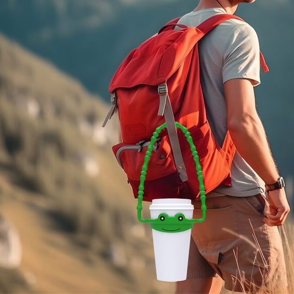 Qnjujn Adjustable Water Bottle Carrier Strap, Elastic Handle for 8-40oz Tumblers & Cups, Leakproof Hanging Hook for Backpack Travel Gym Hiking