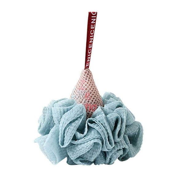 Qnjujn Bath Ball, Ice Cream Shape Bath Flower Towel, Soft Bath Sponge, Exfoliating and Cleaning Body Tool, Cute Hanging Design, Effective Dirt and Keratin Removal, Fun and Practical Shower Accessory