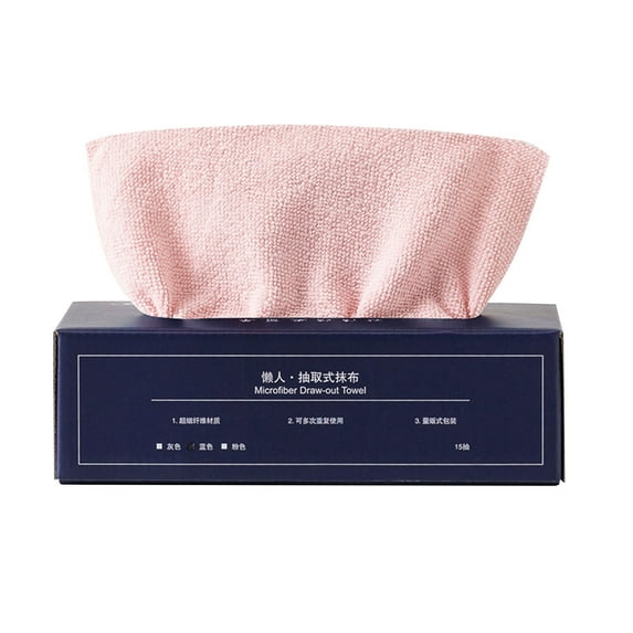 Qnjujn Boxed Kitchen Wipes, Strong Absorbent Degreasing Reusable Cleaning Cloths, Multi Surface Easy Extract Wipes Household Towels Disposable Cleaning Cloths Kitchen Bathroom