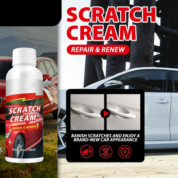 Qnjujn Car Scratch Remover, Auto Scratch Removal Paste – Deep Paint Scratch Repair – Long-Lasting Protection, Non-Abrasive
