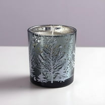 Qnjujn Christmas Tree Candle Holder, Multicolor Electroplated Glass - Aromatherapy Tea Light Cup for Tabletop/Home Decor, 4x4 Inch