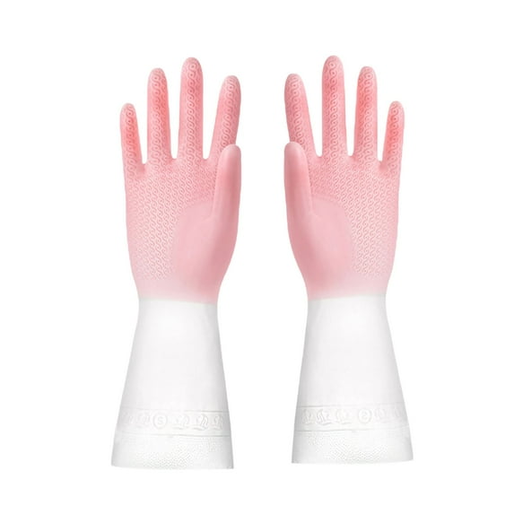 Qnjujn Dishwashing Gloves Heavy Duty - Latex-Free Waterproof Cleaning Gloves for Kitchen/Gardening, Multi-Color, Long Cuff Protection