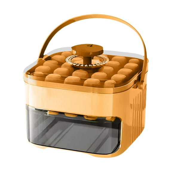 Qnjujn Easy Press Ice Maker with Bin, 2-in-1 Ice Tray & Storage, Fast Freezing BPA-Free Plastic for Cocktails Sodas, Non-Stick Quick Release for Home Bar Party