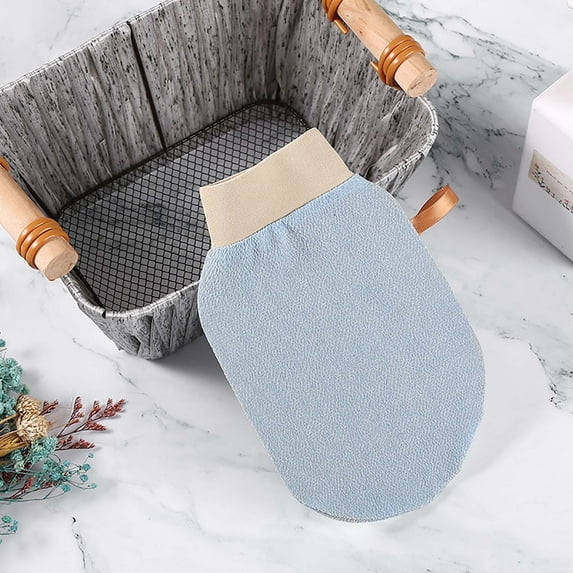 Qnjujn Exfoliating Bath Towel, Double-Sided Body Scrub Washcloth, Strong Sand Texture Bath Gloves, Reusable Shower Exfoliator, Durable Body Cleaning Towel for Men Women