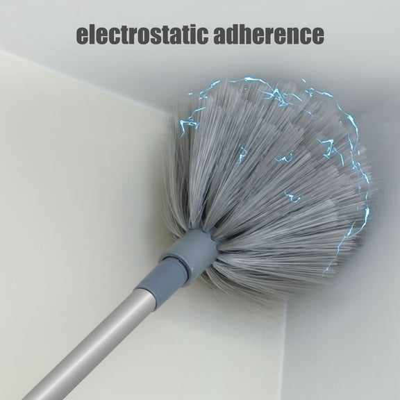 Qnjujn Extendable Microfiber Duster with Long Pole, Flexible Ceiling Fan and High Reach Cleaning Tool, Bendable Household Duster for Wall Furniture and Home Cleaning