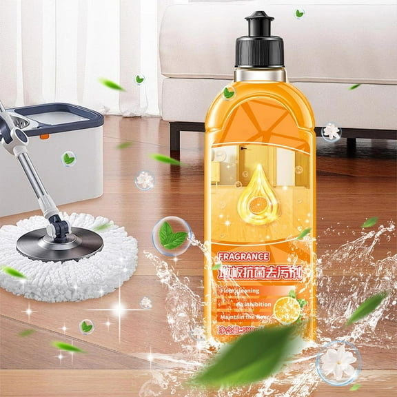 Qnjujn Floor Cleaner Solution 500ml, Powerful Multi-Surface Formula for Hardwood Tile Laminate, Removes Stains & Grime, Eco-Friendly Safe for Pets & Kids