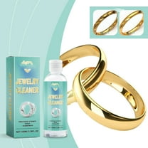 Qnjujn Jewelry Cleaner 100ml, Professional Metal Jewelry Cleaning Solution, Rust Remover, Dust & Stain Cleaner, Non-Scratch Formula for Gold Silver Necklace Earrings Rings Daily Care Use