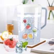 Qnjujn Large Capacity Plastic Beverage Kettle, Refrigerator Water Jug with Scale & Spout, Leakproof Summer Drink Container for Home Outdoor Use