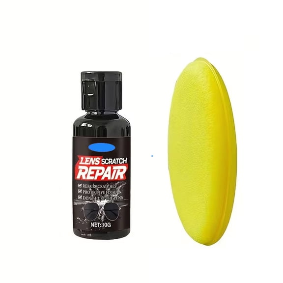 Qnjujn Lens Scratch Repair Wax for Eyeglasses, Sunglasses, and Camera Lenses, Fast-Acting Scratch Remover, Protective Coating for Anti-Fog and Anti-Fingerprint, Multi-Lens Optical Repair Kit, 50g