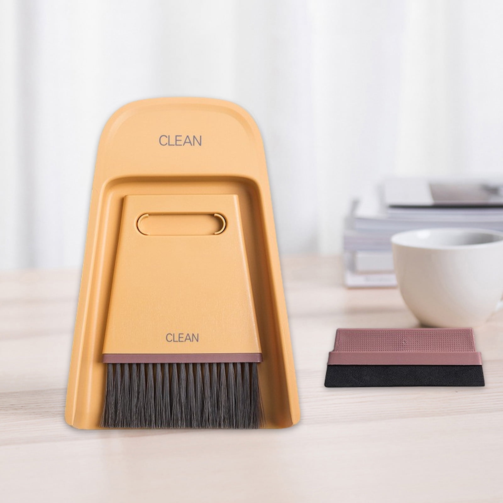 Qnjujn Mini Desktop Cleaning Brush and Dustpan Set, Small Handheld ...
