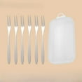 thumbnail image 1 of Qnjujn Stainless Steel Fruit Forks with Wooden Handle, 10-Piece Set for Parties, Cheese Boards, Dishwasher Safe, Compact Storage Case, Elegant & Reusable, 1 of 7