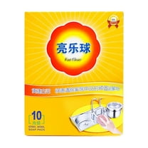 Qnjujn Steel Soap Pad, Reusable Velvet Cleaning Pad with Built In Soap, Multipurpose Absorbent Scrubber, Durable Non Scratch Cleaner for Pots, Pans, Grill and Kitchen Utensils