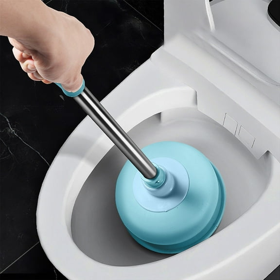 Qnjujn Toilet Plunger Household Toilet Unclogging Tool with Strong Suction Power, Vacuum Pressure Drain Cleaner for Bathroom and Kitchen Use, Practical Toilet Cleaning Accessory for Home Office Hotel