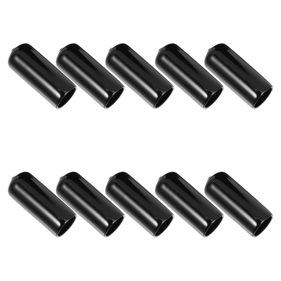 STRANDCHIC Rubber Billiard Cue Tips 10Pcs Black Anti-Slide Cue Cover for Pool Cues