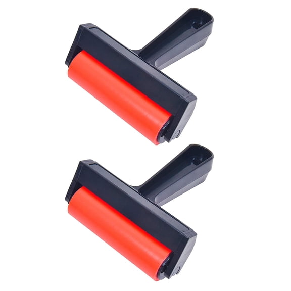 2Pcs Plastic Printing Rollers for Printmaking and Art Supplies Glue Rollers Tool